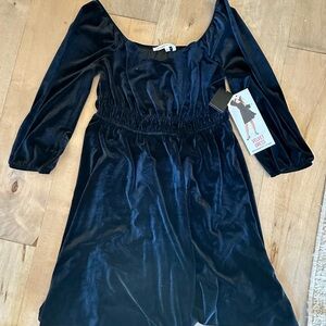 Celebrity Pink Velvet Dress in Black